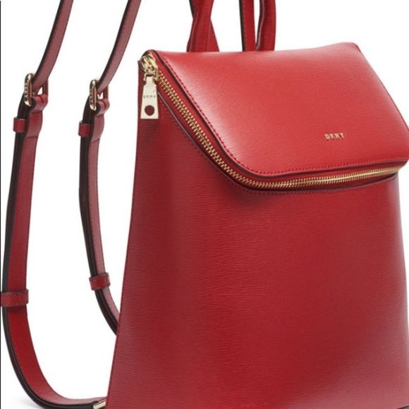 Dkny Bags Dkny Leather Backpack Poshmark